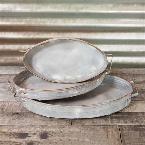 metal serving platters and trays